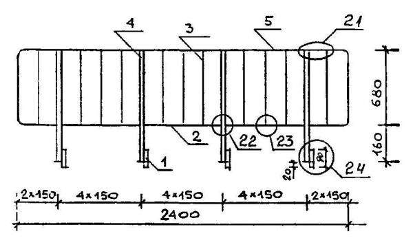 Ограждение ЛО-22 лестничных площадок 1.050.9-4.93