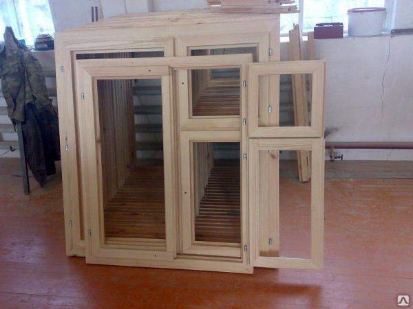 Окна из дерева массив 1,2*1 метр