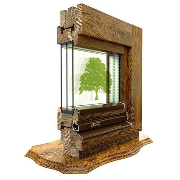 Окна из дуба