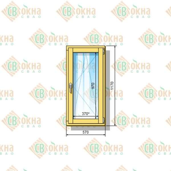 Окно ОД ОСП 1170 х 570 мм Оп