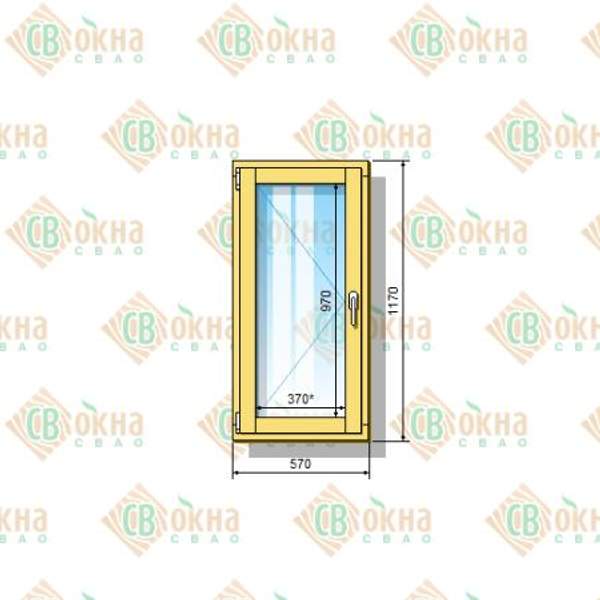 Окно ОД ОСП 1170 х 570 мм Пл