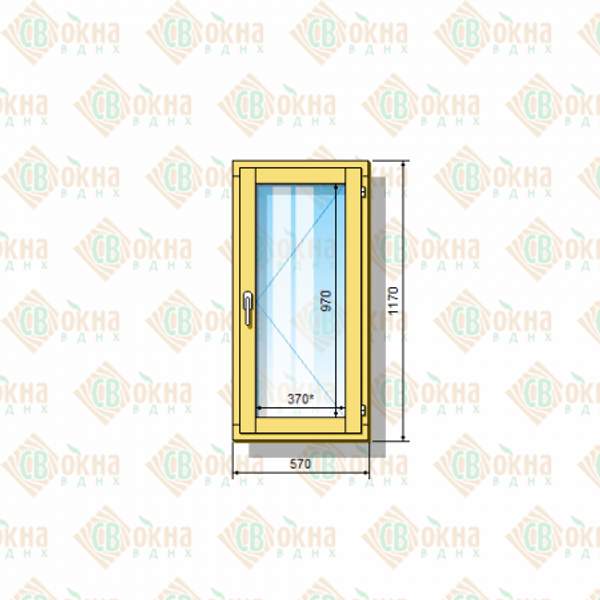 Окно ОД ОСП 1170 х 570 мм Пп
