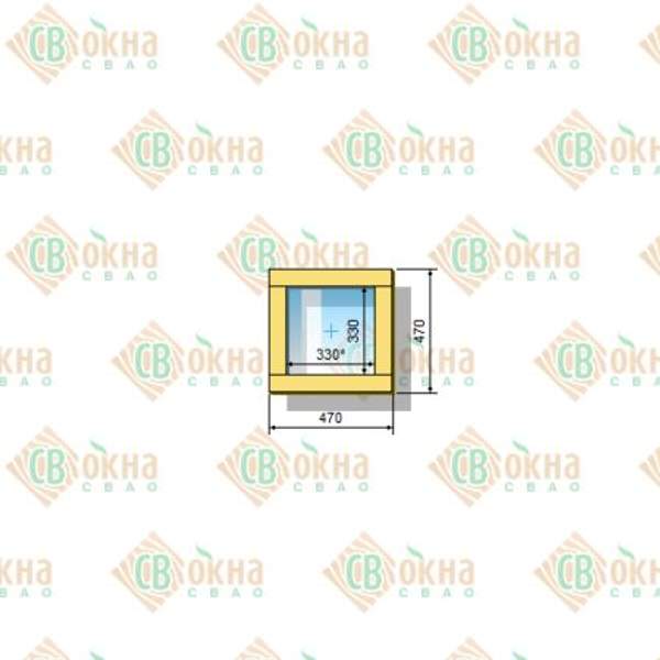 Окно ОД ОСП 470 х 470 мм Г