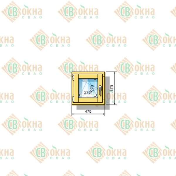 Окно ОД ОСП 470 х 470 мм Ол