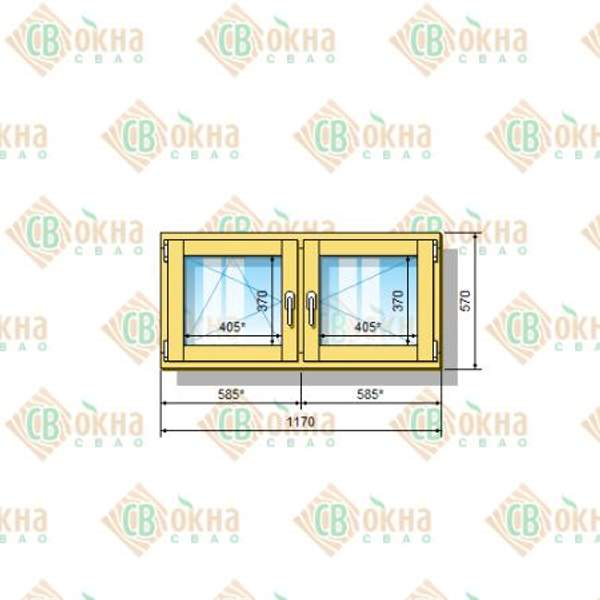 Окно ОД ОСП 570 х 1170 мм ОлПп