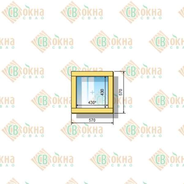 Окно ОД ОСП 570 х 570 мм Г