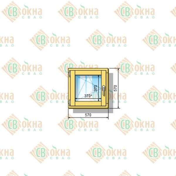 Окно ОД ОСП 570 х 570 мм Ол