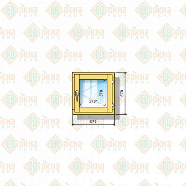 Окно ОД ОСП 570 х 570 мм Пп