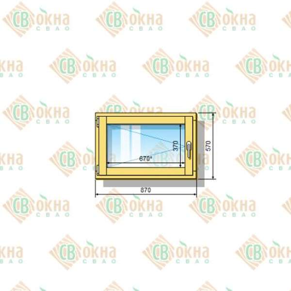 Окно ОД ОСП 570 х 870 мм Пл