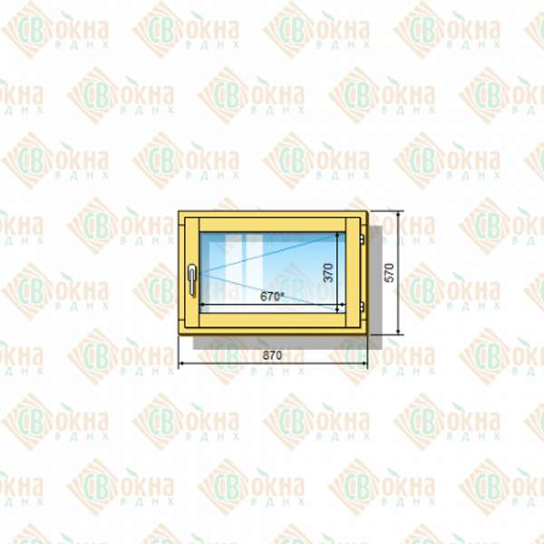Окно ОД ОСП 570 х 870 мм Пп
