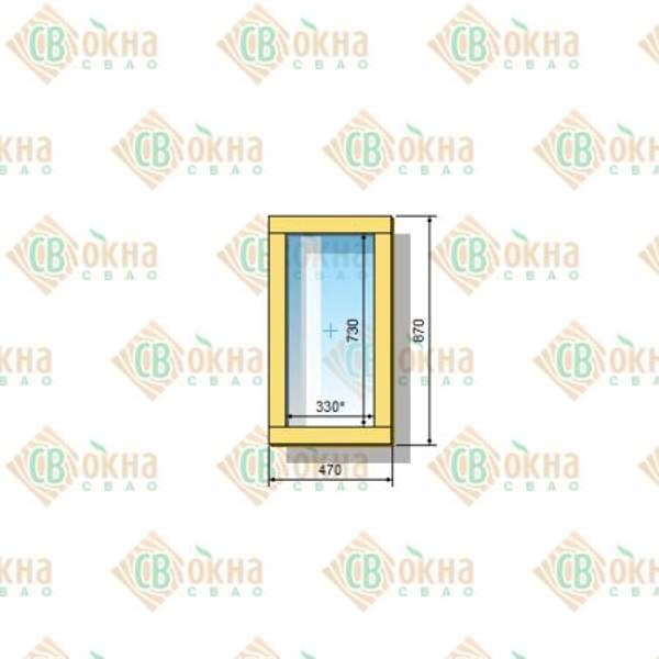 Окно ОД ОСП 870 х 470 мм Г