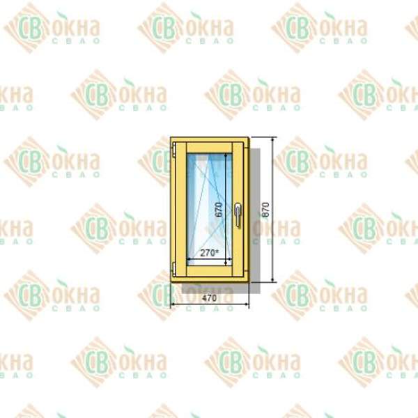 Окно ОД ОСП 870 х 470 мм Ол