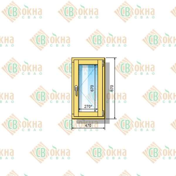 Окно ОД ОСП 870 х 470 мм Пп