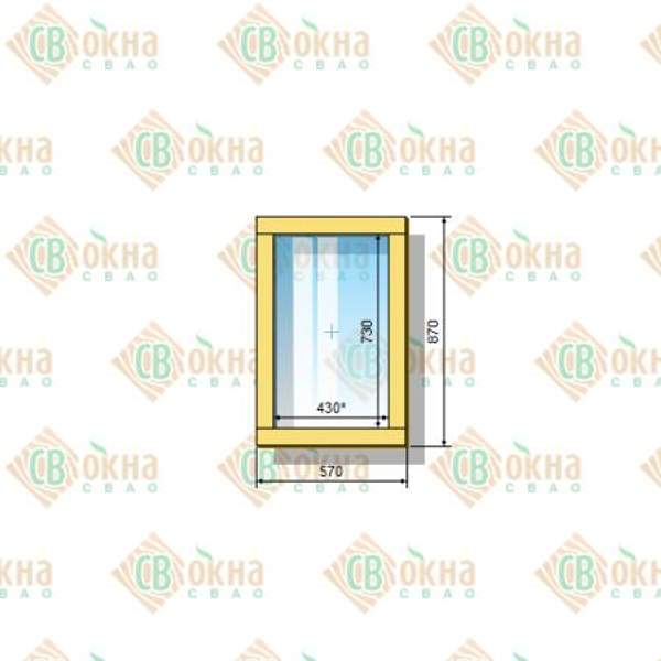 Окно ОД ОСП 870 х 570 мм Г