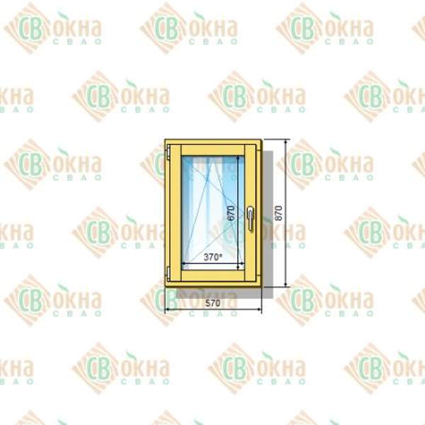 Окно ОД ОСП 870 х 570 мм Ол