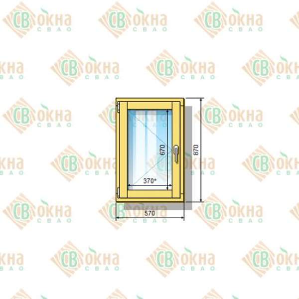 Окно ОД ОСП 870 х 570 мм Пл