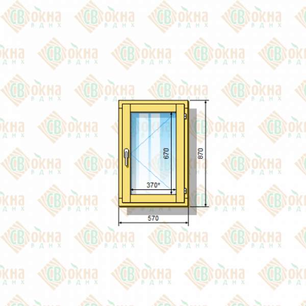 Окно ОД ОСП 870 х 570 мм Пп