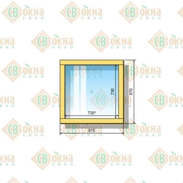 Окно ОД ОСП 870 х 870 мм Г