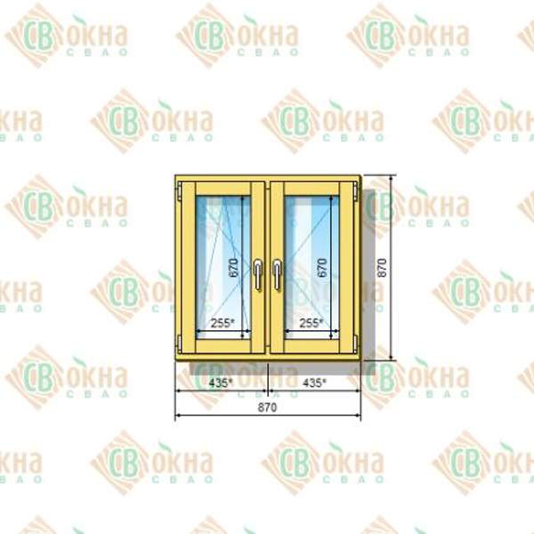 Окно ОД ОСП 870 х 870 мм ОлПп