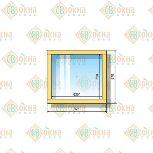 Окно ОД ОСП 870 х 970 мм Г
