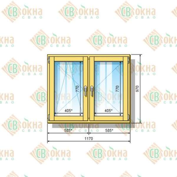 Окно ОД ОСП 970 х 1170 мм ОлПп
