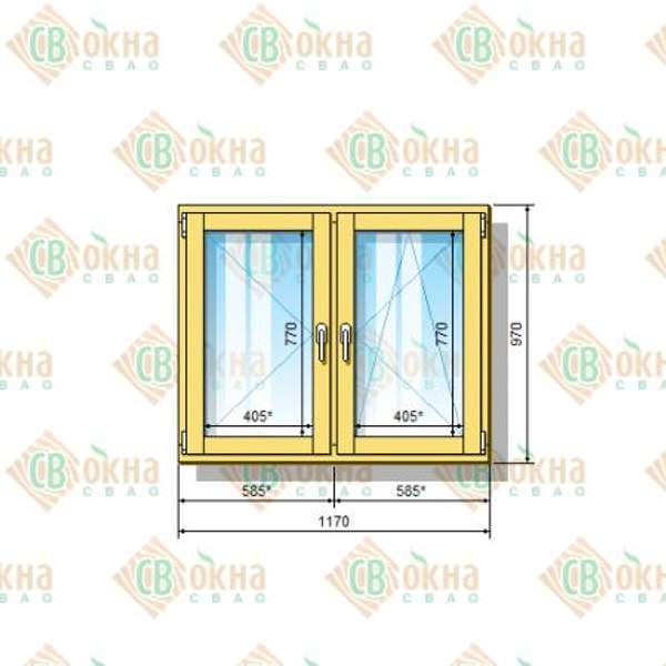 Окно ОД ОСП 970 х 1170 мм ПлОп