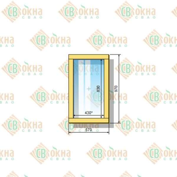 Окно ОД ОСП 970 х 570 мм Г