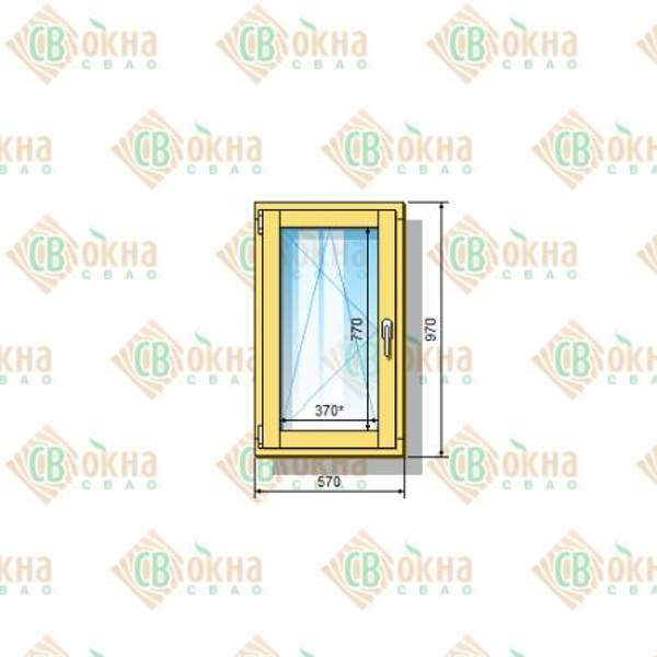 Окно ОД ОСП 970 х 570 мм Ол