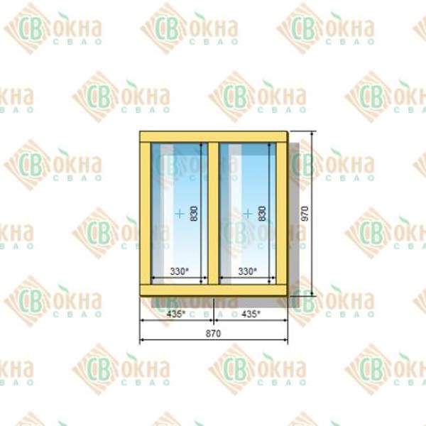 Окно ОД ОСП 970 х 870 мм ГГ