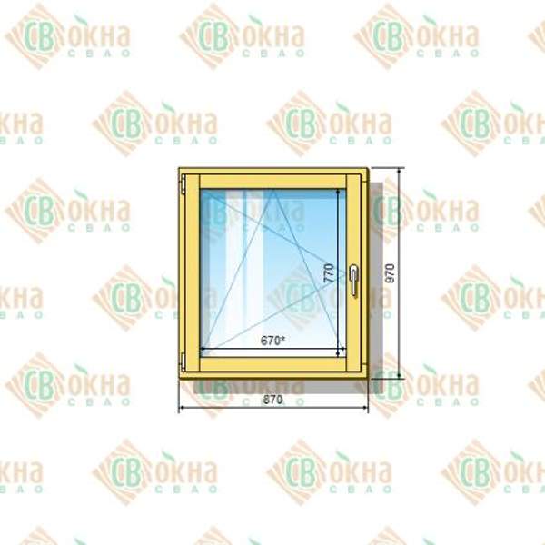 Окно ОД ОСП 970 х 870 мм Ол