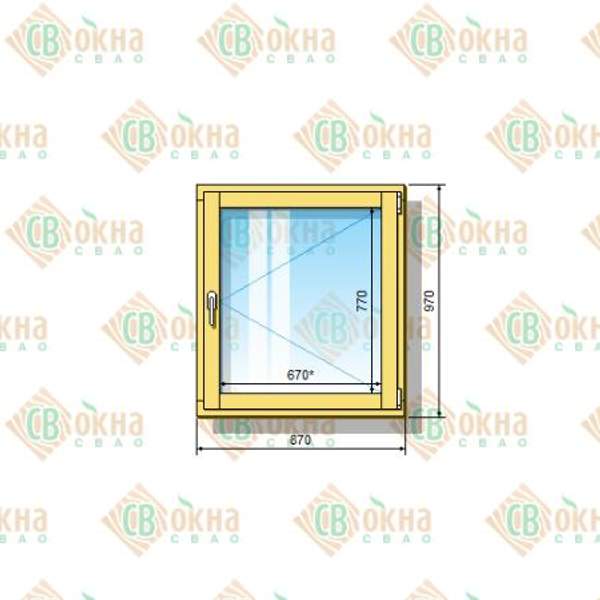 Окно ОД ОСП 970 х 870 мм Пп