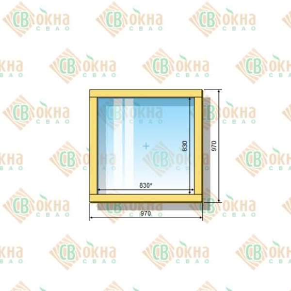 Окно ОД ОСП 970 х 970 мм Г