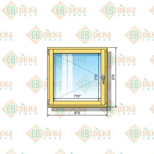 Окно ОД ОСП 970 х 970 мм Пл