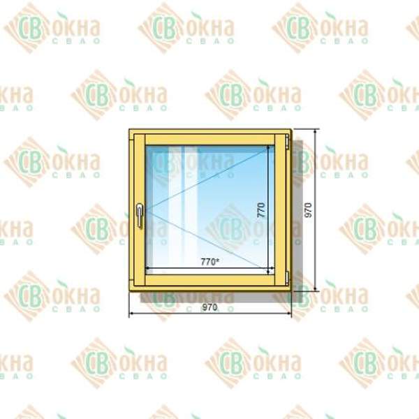 Окно ОД ОСП 970 х 970 мм Пп