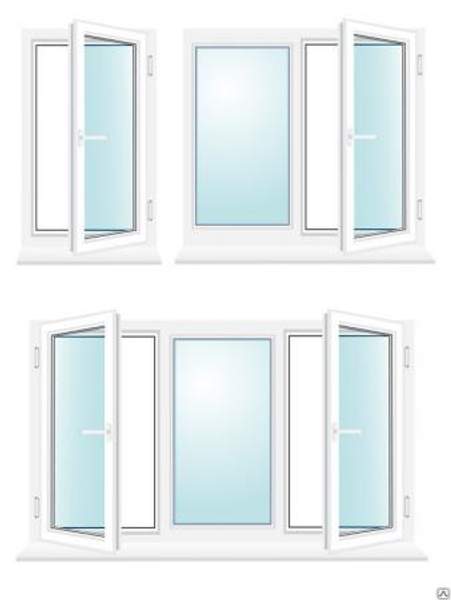 Окно пластиковое Артек 3-х камерное 1-створчатое размер 1300*1400 мм