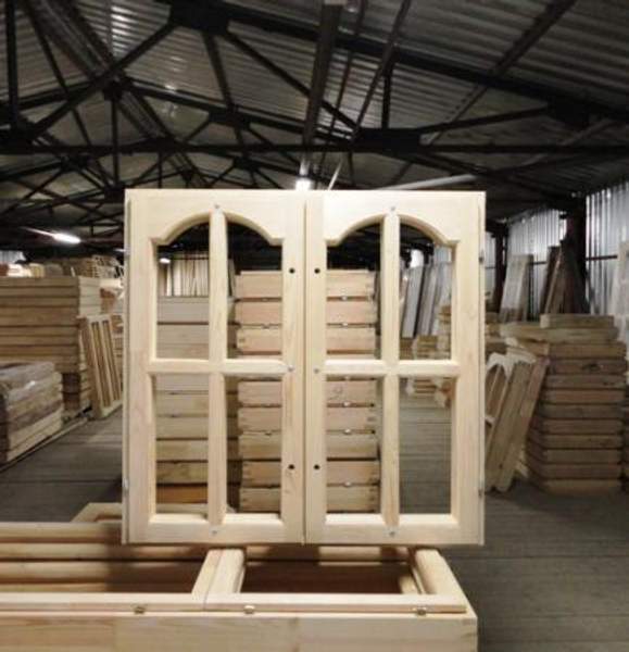 Оконный блок ОС10-10 полуарочный (2створки)