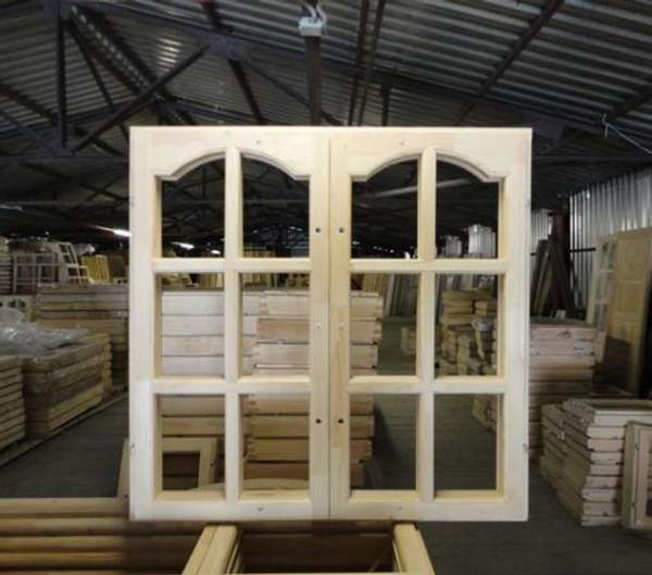 Оконный блок ОС12-12 полуарочный (2створки)