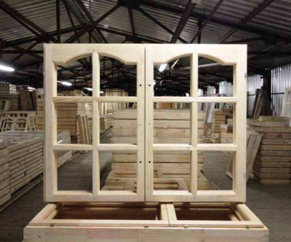 Оконный блок ОС12-13,5 полуарочный (2створки)