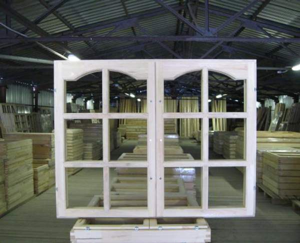 Оконный блок ОС12-15 полуарочный (2створки)