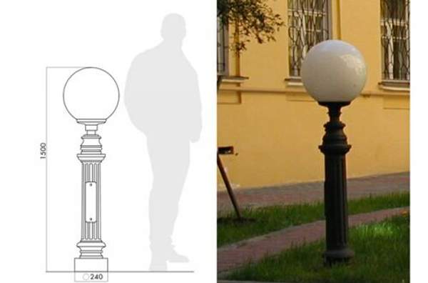 Опора освещения чугунный торшер серии Нева