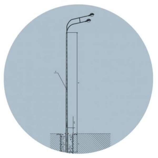 Опора освещения ОТ-2Ф-5,5