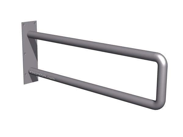 Опорный поручень для санузла, двойной настенный стационарный на пластине, без контрфорс, вылет – 850