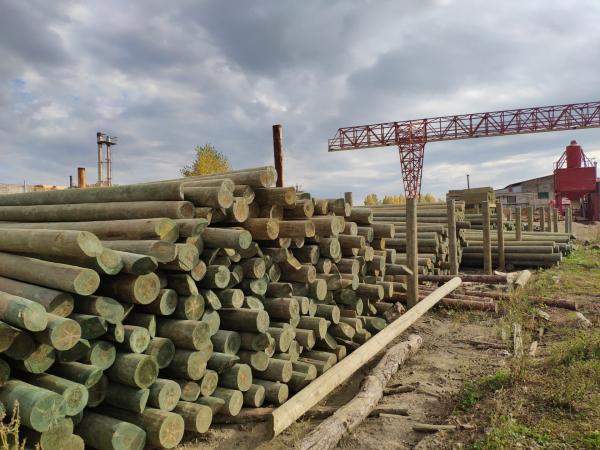 Опоры ЛЭП деревянные