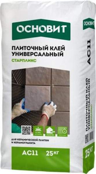 ОСНОВИТ АС-11 Старпликс клей плиточный (25кг) / ОСНОВИТ АС11 Старпликс клей для плитки универсальный (25кг)