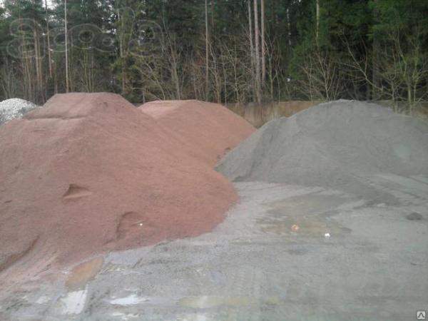 Отсев серый, розовый, красный фр. 0-5 мм с доставкой на самосвалах по 10м3