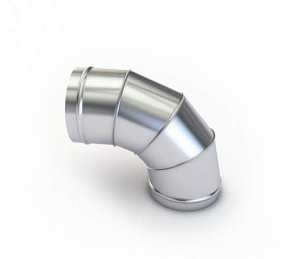 Отвод 560 мм.90° оцинк.0.5 мм.