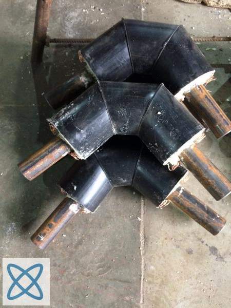 Отвод в ППУ изоляции укороченный