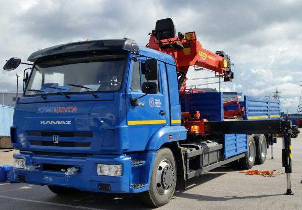 Palfinger Inman IT 150 с металлической платформой на шасси Камаз-65117