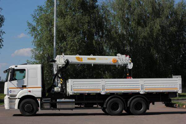 Palfinger Inman IT 150 с металлической платформой на шасси Камаз-65207