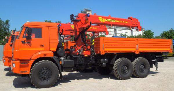 Palfinger Inman IT 180, с метал платформой на шасси Камаз-43118